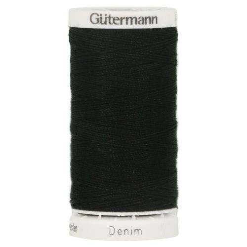 Gütermann jeans (denim) naaigaren - zwart - 100 meter- col. 1000 - stoffen van leuven